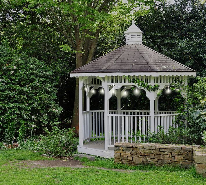 The Charming Beauty of a White Gazebo