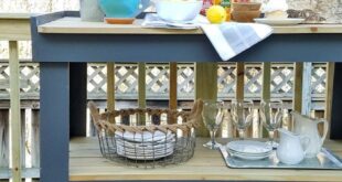 outdoor buffet table