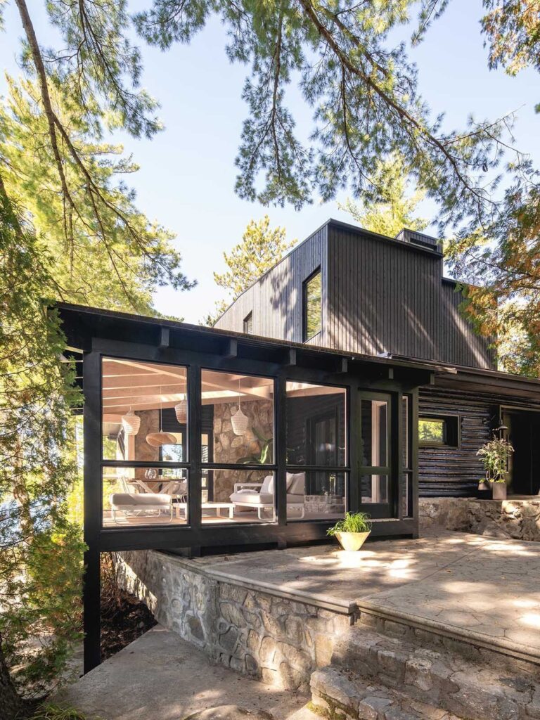 modern screened in porch