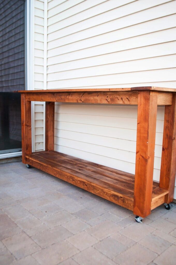 outdoor buffet table