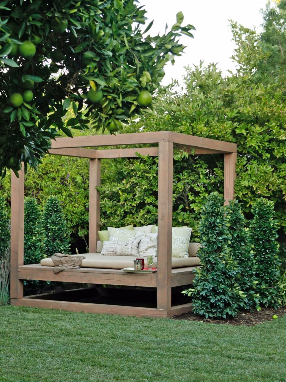 The Ultimate Relaxation Spot: A Stylish Outdoor Daybed with Canopy