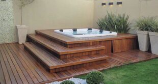 backyard ideas with hot tub