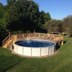 Above Ground Pool Deck for 24 ft Round Po