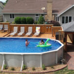 Pool Decking Above Ground Pool & Backyard Poo