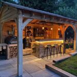 Exotic modern open bar design ideas | Backyard fireplace, Build .