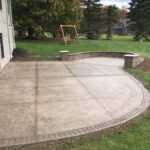 Backyard Stained and Stamped Concrete Pati