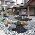 Front Yard Ideas For River Rock Landscaping | House landscape .