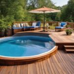 Cost-effective Backyard Above Ground Pool Deck Ide