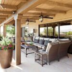 Rustic Covered Patio with Intimate Roofline Detai