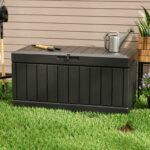 Homall 82 Gallon Outdoor Storage in Resin Deck Box 45.66in Width .