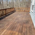 Deck Becomes Screened Porch with Seating and Space for Dining .