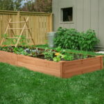 Lacoo Raised Garden Bed 92x22x9in Divisible Wooden Planter Box .