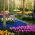 The Most Beautiful Flower Garden in the World, Without People .