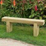 Forest Sleeper Wooden Garden Bench 4'x1' (1.2x0.2m) | B