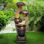 Amazon.com: Naturefalls 40” H Modern Outdoor Fountain - 4 Crocks .