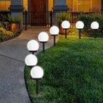 Otdair Solar Lights Outdoor, 8 Pack Solar LED Globe Powered Garden .