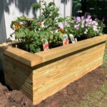 Rectangular Garden Planter Box, Step by Step Plans 2ft by 4ft Size .