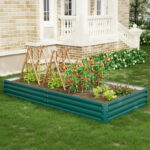 Homall 8x4x1 FT Galvanized Raised Garden Bed Planter Raised Beds .