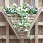 Handmade Unique Quality Wooden Garden Wall Planter Triangle .
