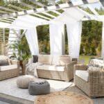 4 Seater Rattan Garden Sofa Set Natural ARDEA - Beliani.