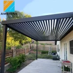 Automatic Aluminum Opening Roof Electric Metal Pergola Rainproof .