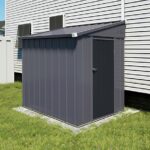 Veikous 4 ft. W x 8 ft. D Metal Storage Lean-to Shed at Tractor .