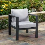 Tortuga Outdoor Lakeview Modern Aluminum Outdoor Lounge Chair with .