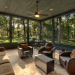 Beautifully Modern Screen Porch | House with porch, Screened porch .