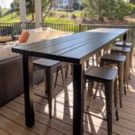 Outdoor Bar Height Parsons Style Table - Et