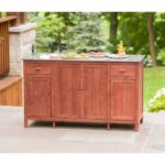 Leisure Season 60 in. Patio Buffet Server with Cooler Compartment .