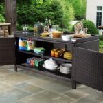 Outdoor Buffet Table with Cabinets | Outdoor buffet, Outdoor .