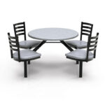 Covey Indoor or Outdoor Tables and Attached Chairs - Palmer Hamilt