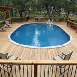 Above Ground Oval Pool - Helotes/Bexar County | Backyard pool .