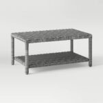 Monroe Wicker Patio Coffee Table - Gray - Threshold™ : Targ