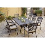 Canora Grey Sanfred 8-Person 84" Long Aluminum Dining Set .