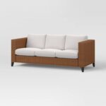 Brookfield Steel Wicker Patio Sofa - Light Brown - Threshold™ : Targ