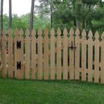 Cedar Picket Fencing by Elyria Fence Compa