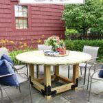 DIY Round Outdoor Dining Table with Outdoor Accents - Jaime Costigl