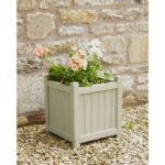 Rustic Wooden Square Planter French Grey by Rustic Garden Supplies .