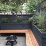 Floating garden bench | Courtyard gardens design, Small courtyard .