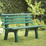 Small 2-Seater Weatherproof PVC Garden Bench - Green | Plow & Hear