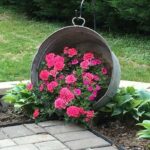 Metal Bucket With Flowers - Charming Corner Garden Dec