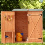 MELLCOM 1.6 ft. W x 2.95 ft. D Wood Garden Shed with Lockable .