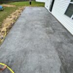Paid $6,000 for this stamped concrete patio poured about 4 days .