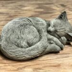 Amazon.com: Laying Kitty Resting Cat Statue Pet Memorial Sleeping .