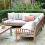 Repton Teak Corner Sofa Furniture Set | Teak Finish Wooden .