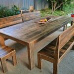 The Woodhouse 3 Metre Recycled Timber Dining Table Bench Seats .