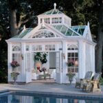 White Wrought Iron Gazebo Garden Outdoor Backyard Decor-YouFi