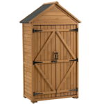 Miniyam Outdoor Storage Shed, Utility Tool Shed Storage House with .