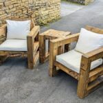Rustic-Industrial Solid Wood Garden Chair mediu... - Folk
